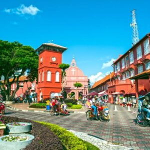 the red stadhuys building - a pit stop from your melaka from kuala lumpur tour