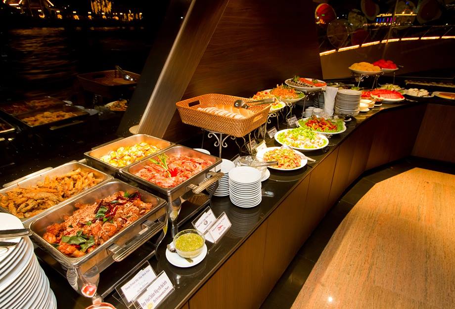 the plethora of buffet dinner during your chao phraya princess dinnner cruise