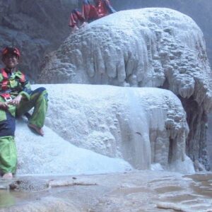 the white interior of the jomblang cave yogjakarta