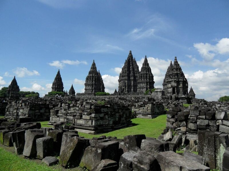 the view of the prambanan temple complex indonesia