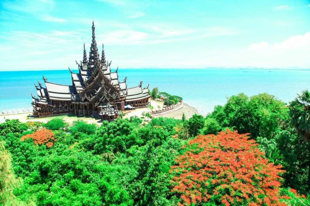 the sanctuary of truth pattaya from afar
