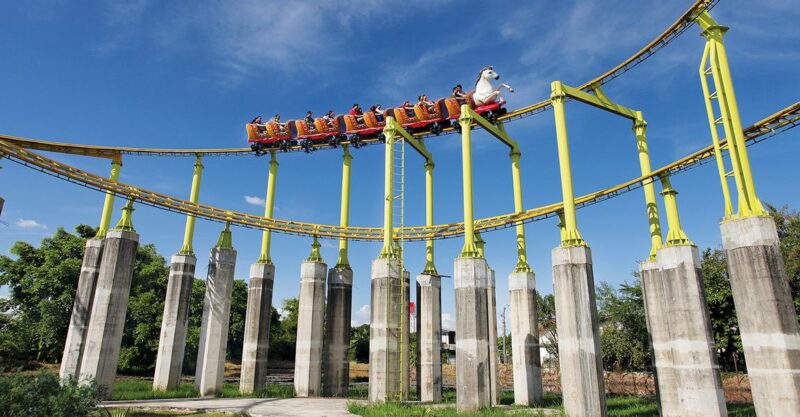siam park city bangkok's roller coaster