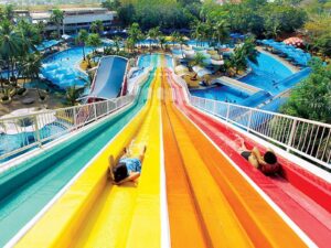 siam park city in bangkok not only has water park but also roller coasters and more