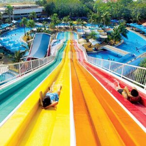 siam park city in bangkok not only has water park but also roller coasters and more