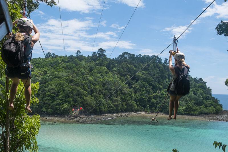 the view of the island and the thrill is hard to beat when you get your ticket to the coral flyer zipline