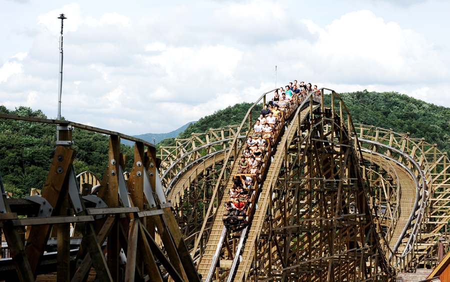 The Everland wooden rollercoaster