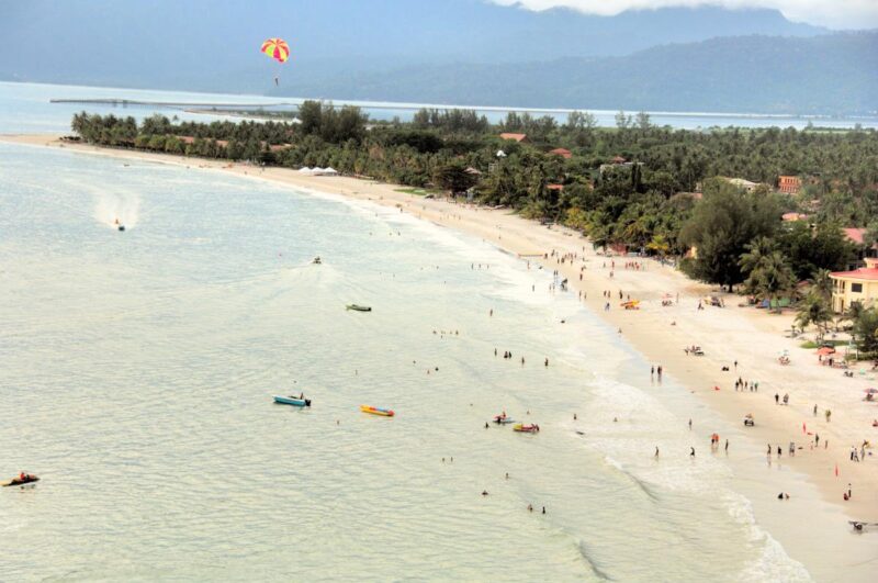 cenang beach area from above
