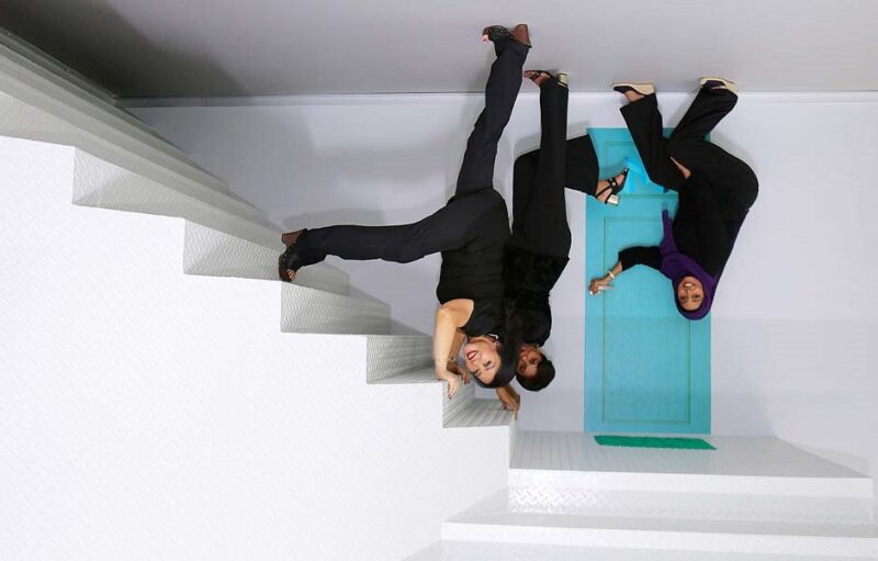 the upside down room in the illusion museum