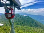 langkawi cable car arriving on its station