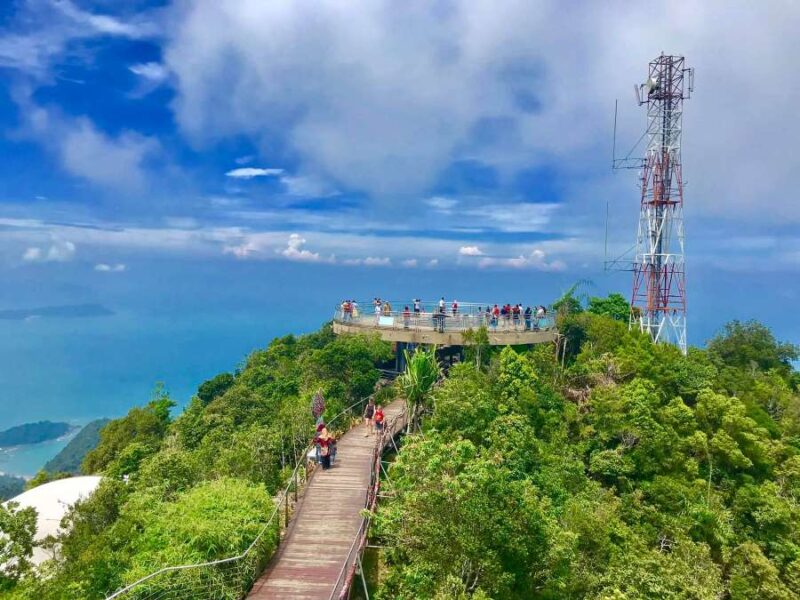 observation tower on one of cable car station stop