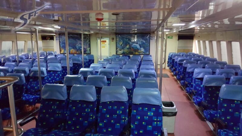 ferry penang to langkawi indoor seating view