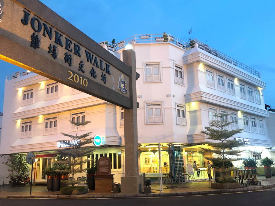 the blanc hotel is built right at the entrance of jonker walk melaka